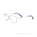 New Handcraft Classical Full Rim Rectangle Metal Optical Frames Corrective Eyewear